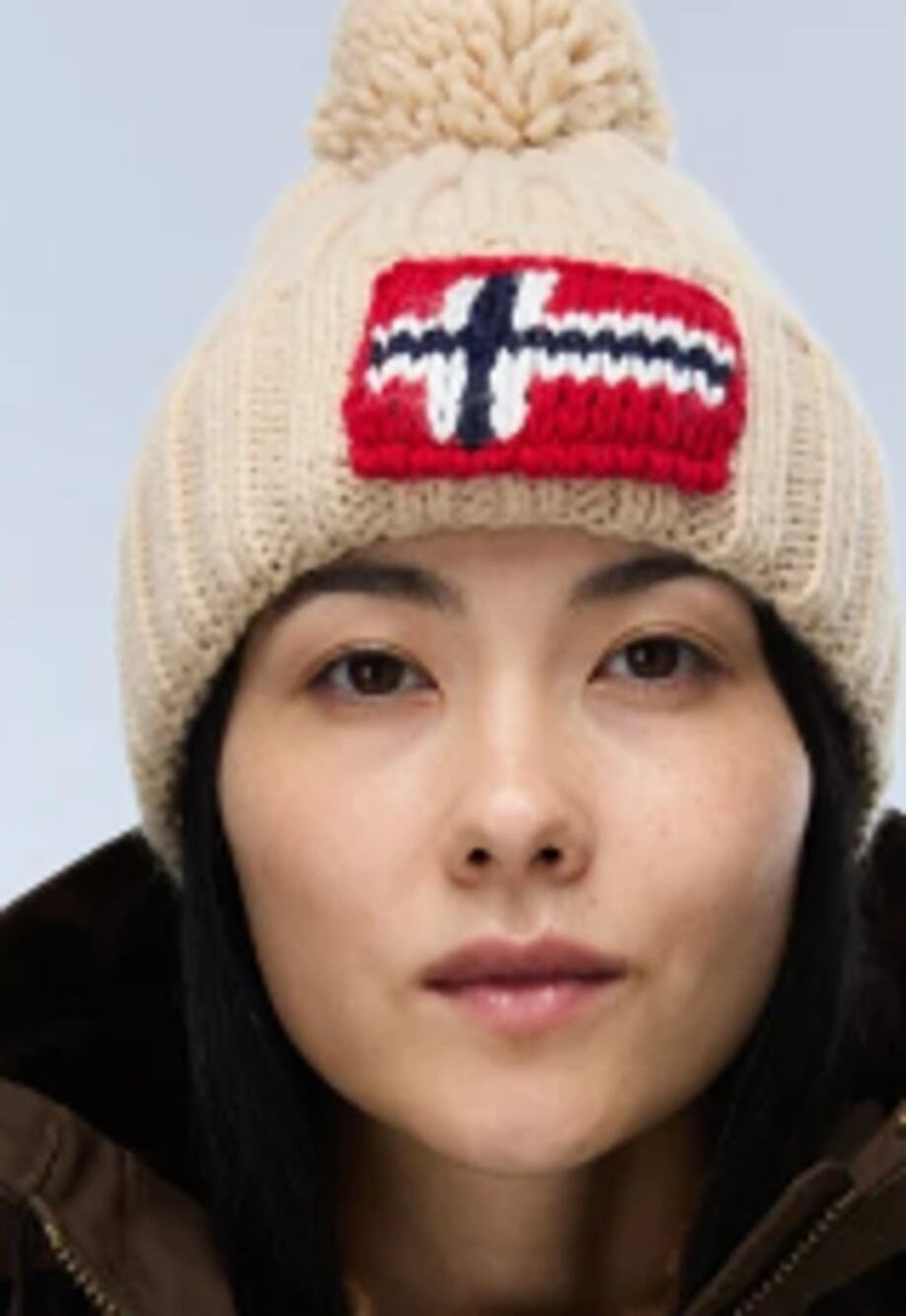 Napapijri Ivory Wool Blend Semiury Beanie One Size